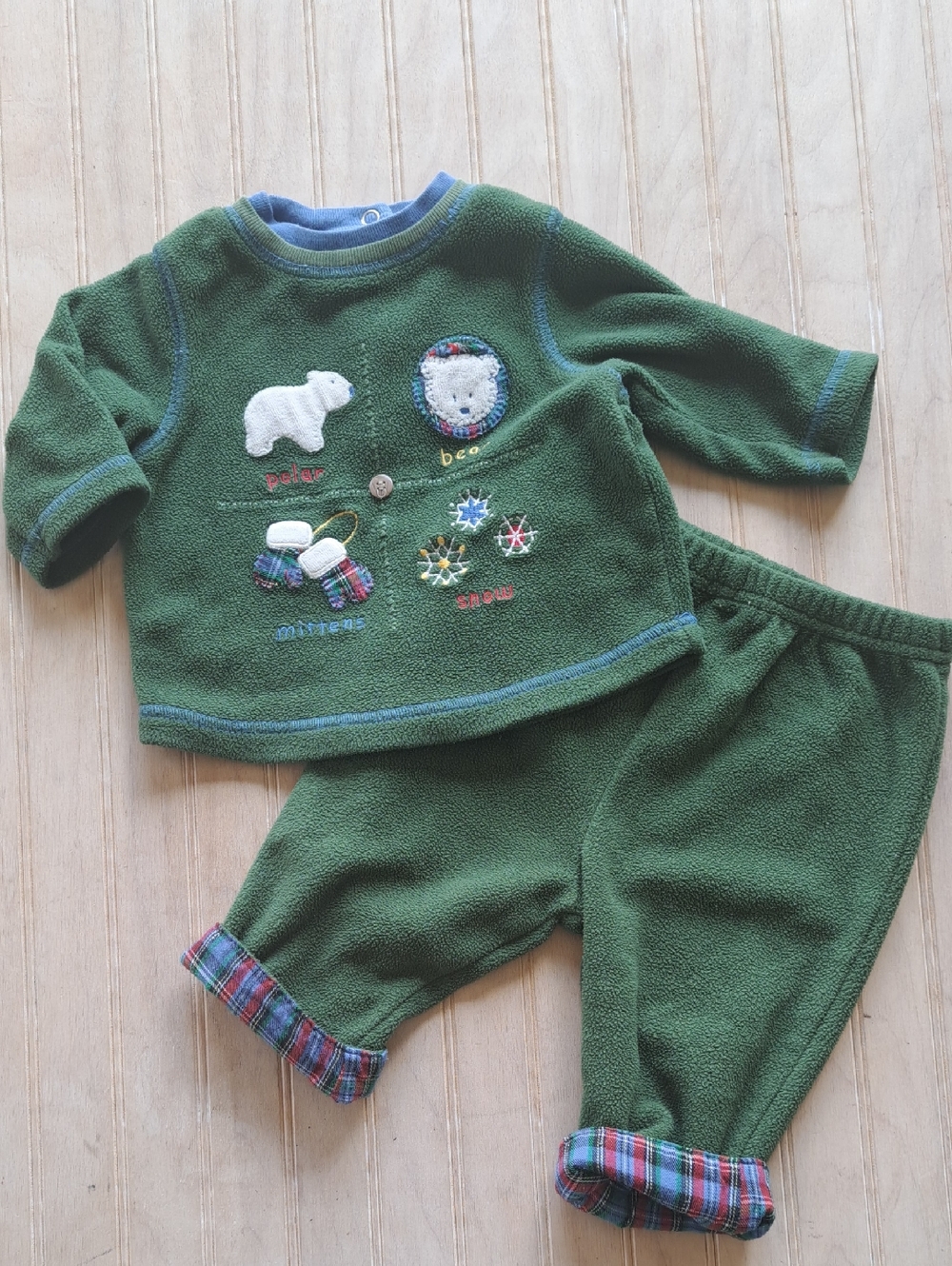 Baby Okie Dokie 2 Piece Polar Fleece Outfit Set Infant Boy Cozy Warm Casual
